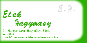 elek hagymasy business card